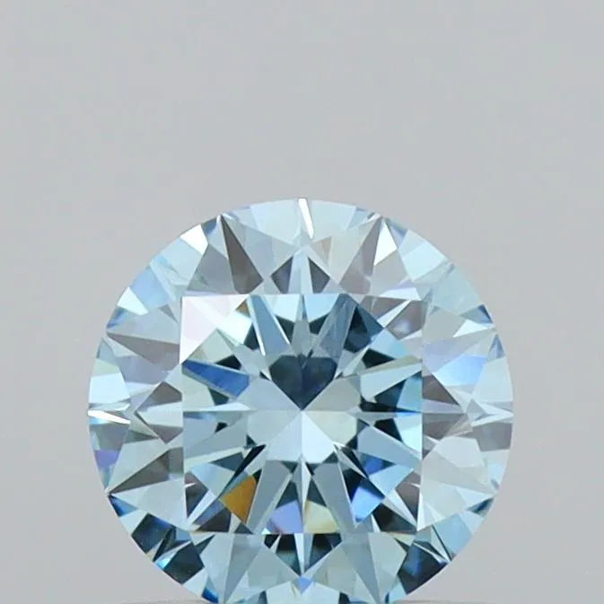 0.55ct Round Lab Grown Diamond (Colour Fancy Intense Blue, Clarity VVS2, Cut EX, IGI Certified)