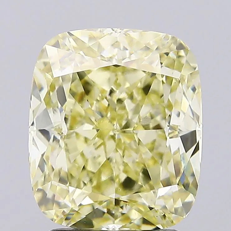 3.16ct Cushion modified Lab Grown Diamond (Colour Fancy Intense Yellow, Clarity VS1, IGI Certified)