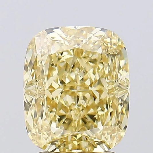 3.08ct Cushion modified Lab Grown Diamond (Colour Fancy Intense Yellow, Clarity VS1, IGI Certified)