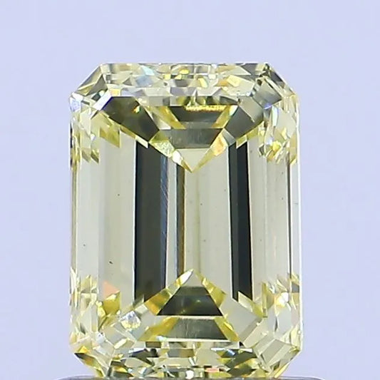 0.81ct Emerald Lab Grown Diamond (Colour Fancy Intense Yellow, Clarity VS1, IGI Certified)