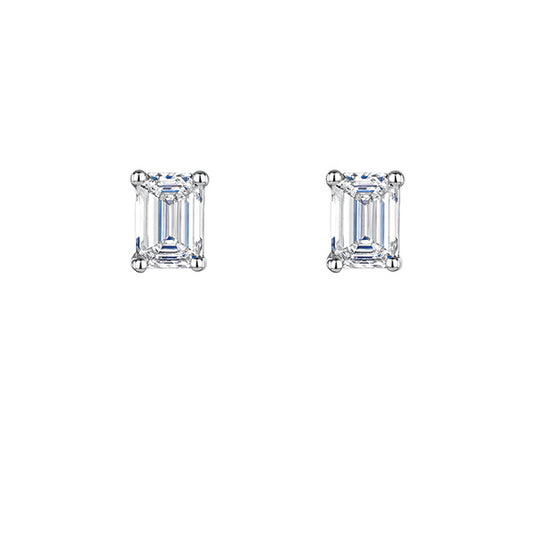 Emerald Lab Grown Diamond Earrings