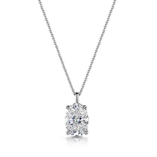 Oval Lab Grown Diamond Necklace