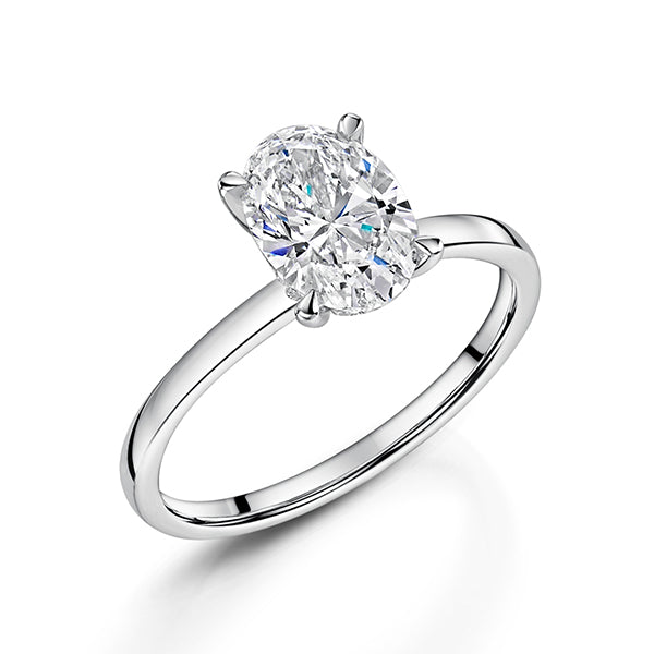 Oval Lab Grown Diamond Solitaire Ring