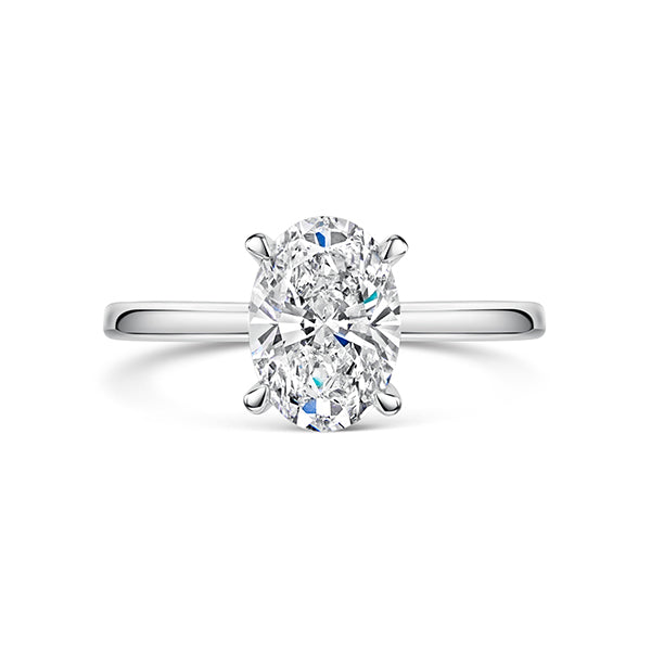 Oval Lab Grown Diamond Solitaire Ring