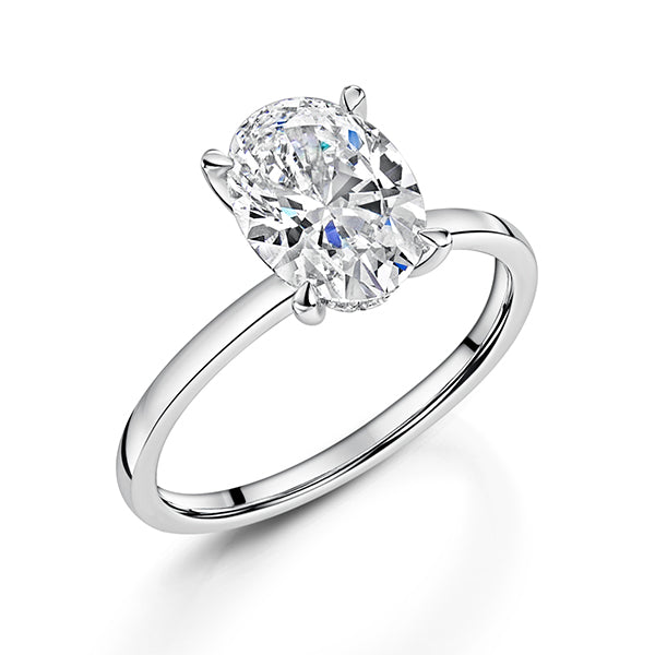 Oval Lab Grown Diamond Solitaire Ring