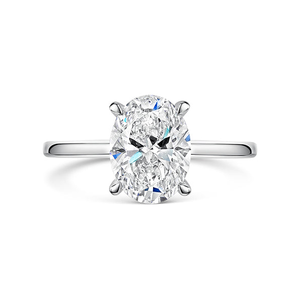 Oval Lab Grown Diamond Solitaire Ring