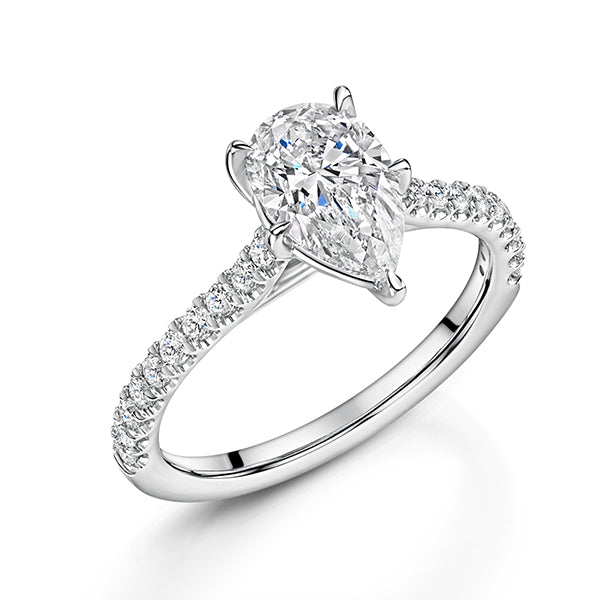 Pear Lab Grown Diamond Ring