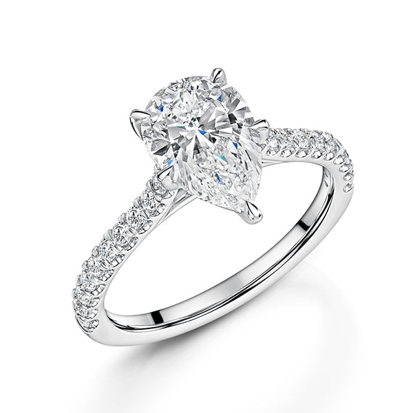 Pear Lab Grown Diamond Ring