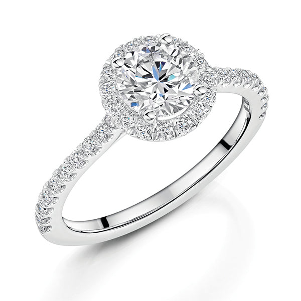 Brilliant Halo Lab Grown Diamond Ring