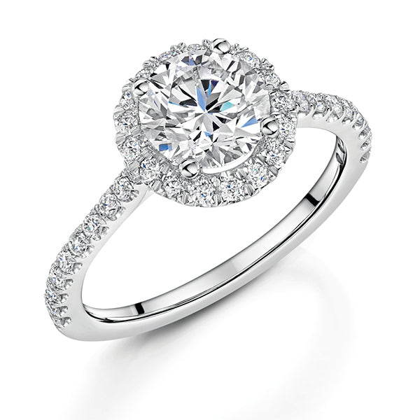 Brilliant Halo Lab Grown Diamond Ring