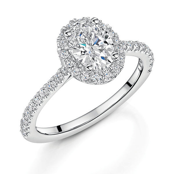 Oval Halo Lab Grown Diamond Ring