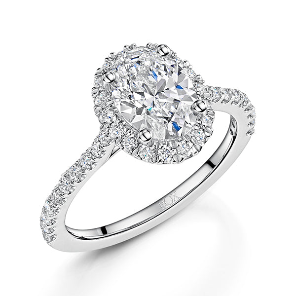 Oval Halo Lab Grown Diamond Ring