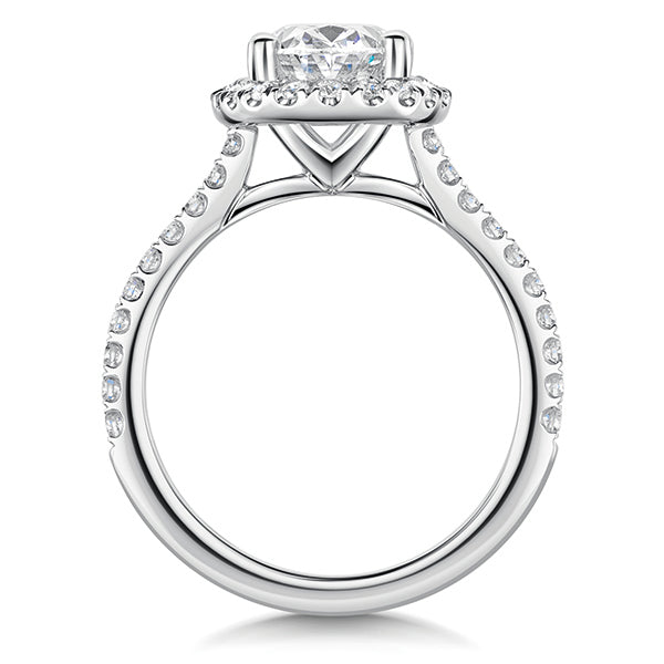 Oval Halo Lab Grown Diamond Ring