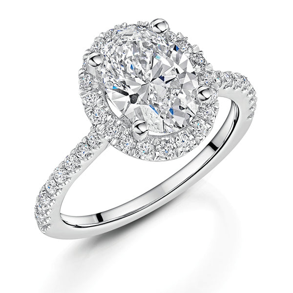 Oval Halo Lab Grown Diamond Ring