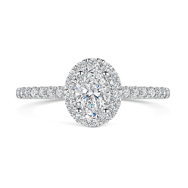 Oval Halo Lab Grown Diamond Ring