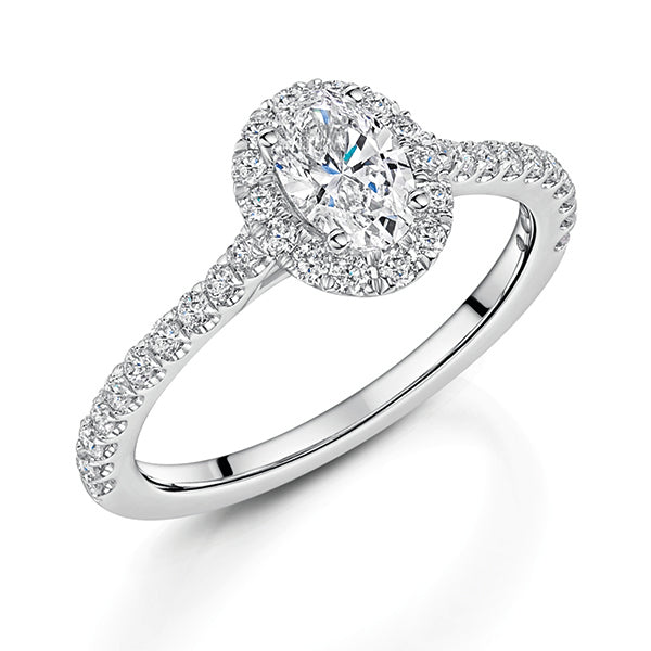 Oval Halo Lab Grown Diamond Ring