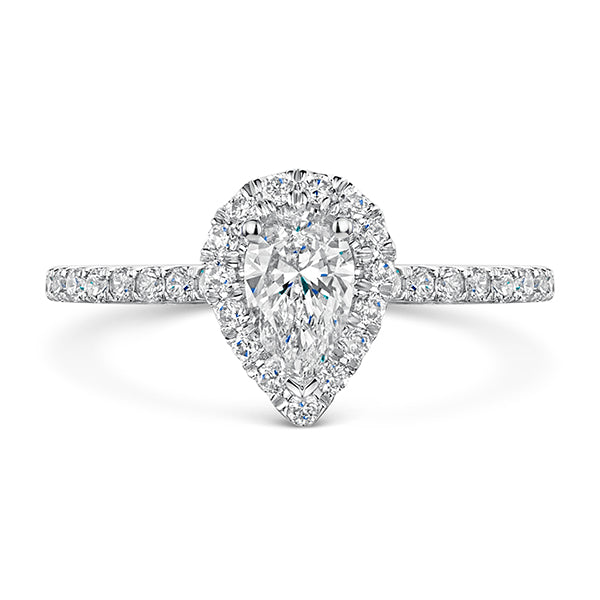 Pear Halo Lab Grown Diamond Ring