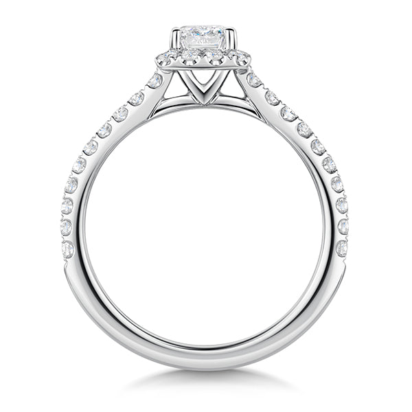 Emerald Halo Lab Grown Diamond Ring