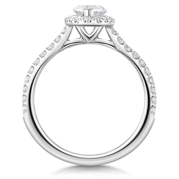 Marquise Halo Lab Grown Diamond Ring