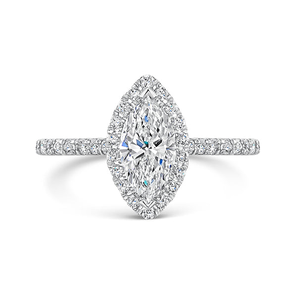 Marquise Halo Lab Grown Diamond Ring