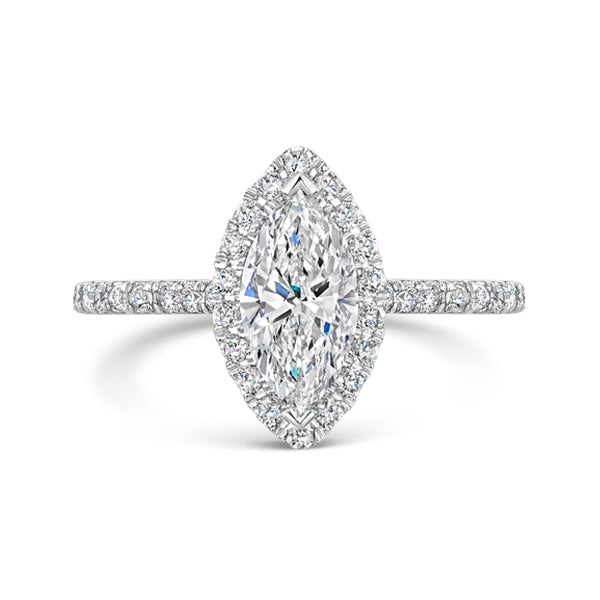 Marquise Halo Lab Grown Diamond Ring