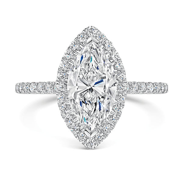 Marquise Halo Lab Grown Diamond Ring