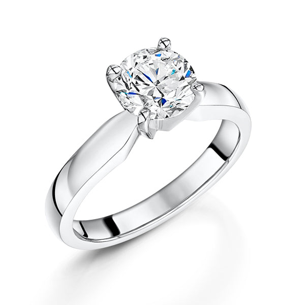 Brilliant Lab Grown Diamond Platinum Ring