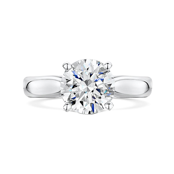 Brilliant Lab Grown Diamond Platinum Ring