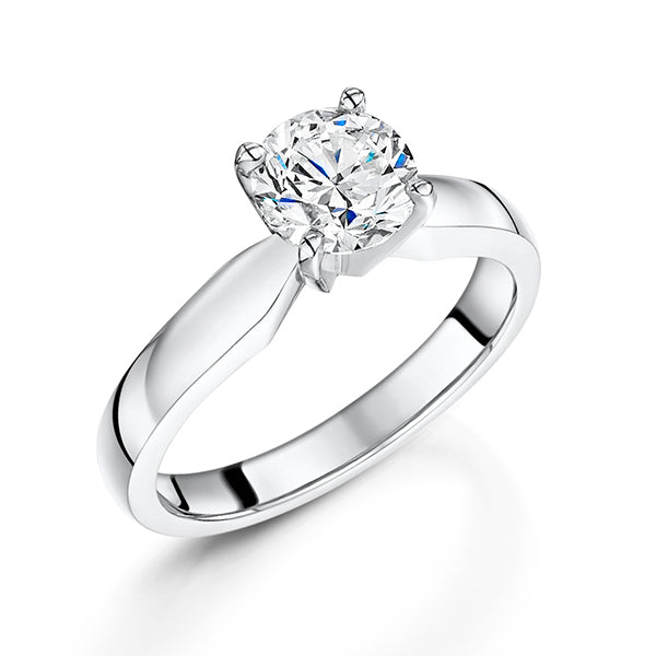 Brilliant Lab Grown Diamond Platinum Ring