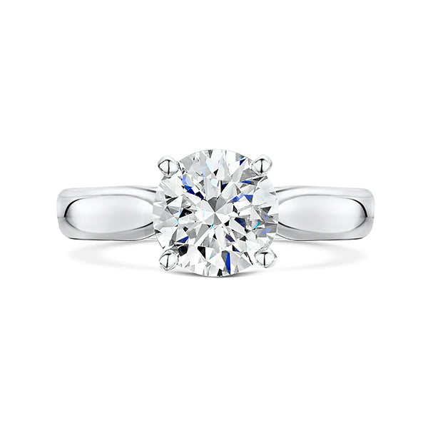 Brilliant Lab Grown Diamond Platinum Ring