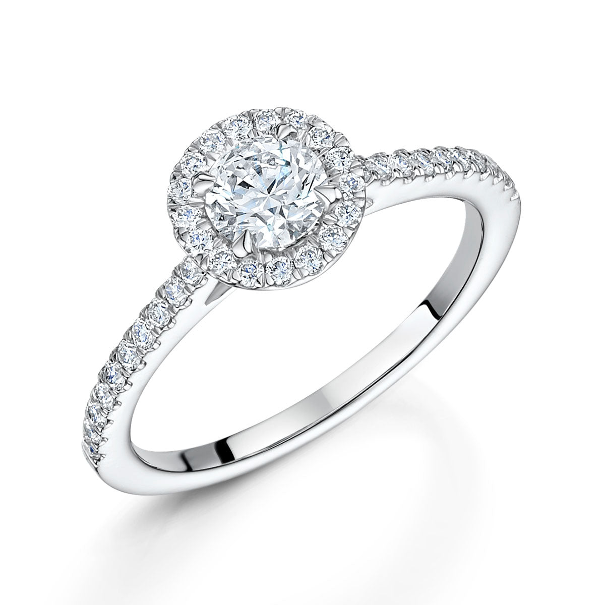 Brilliant Diamond Halo Ring