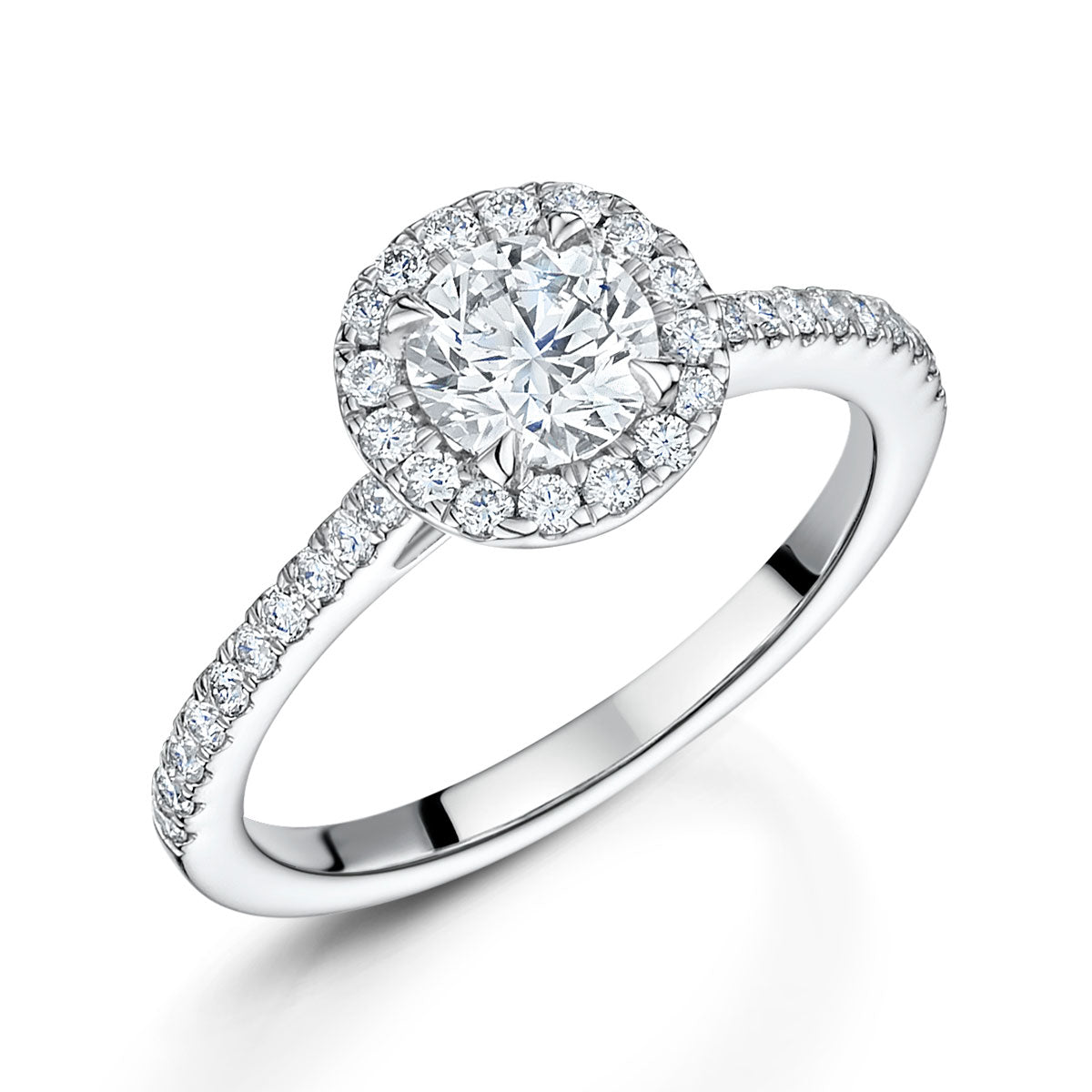 Brilliant Diamond Halo Ring