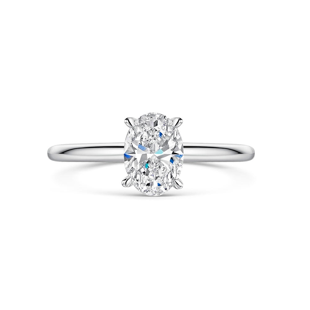 Oval Lab Grown Diamond Solitaire Ring