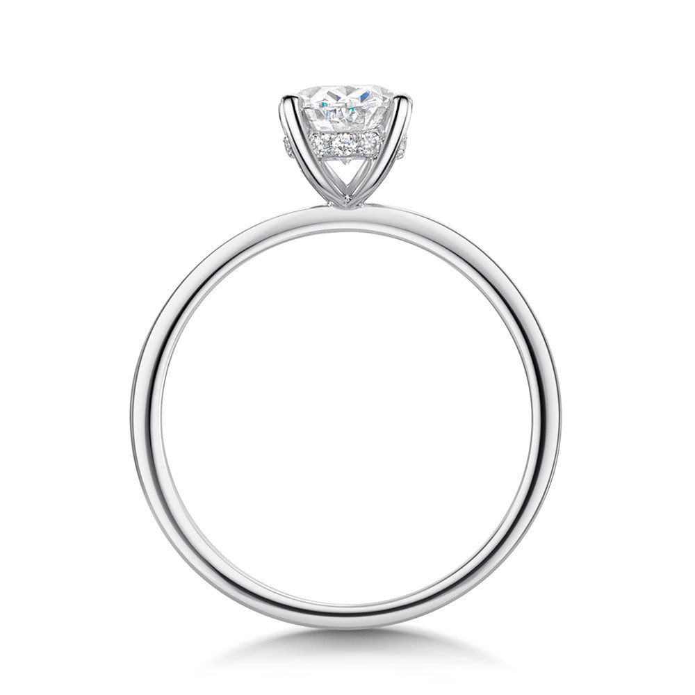 Oval Lab Grown Diamond Solitaire Ring