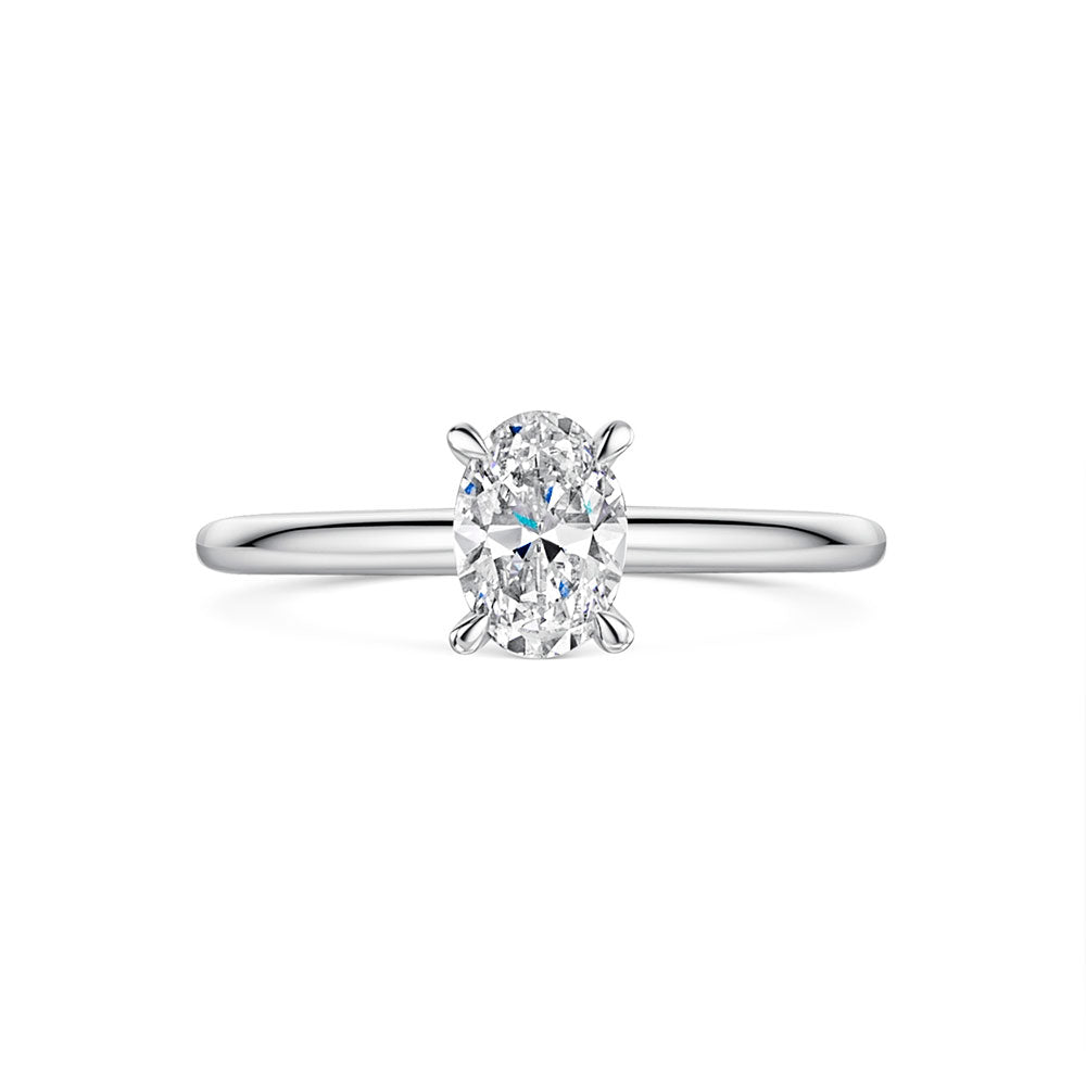 Oval Lab Grown Diamond Solitaire Ring