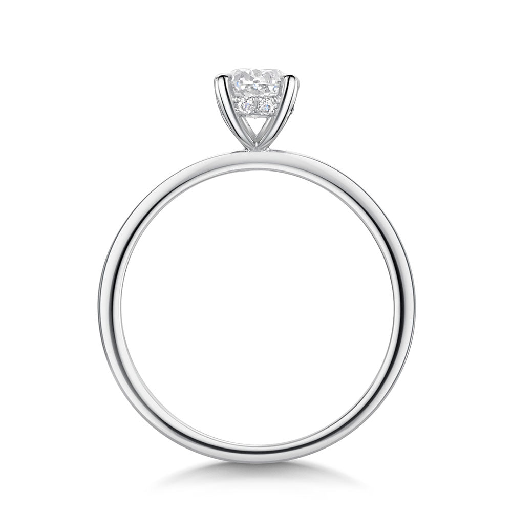 Oval Lab Grown Diamond Solitaire Ring