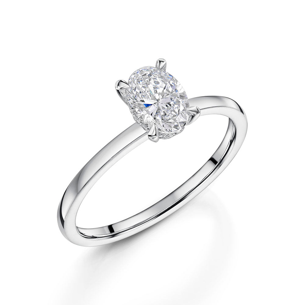 Oval Lab Grown Diamond Solitaire Ring
