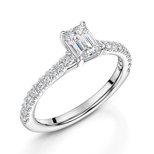 Emerald Lab Grown Diamond Ring