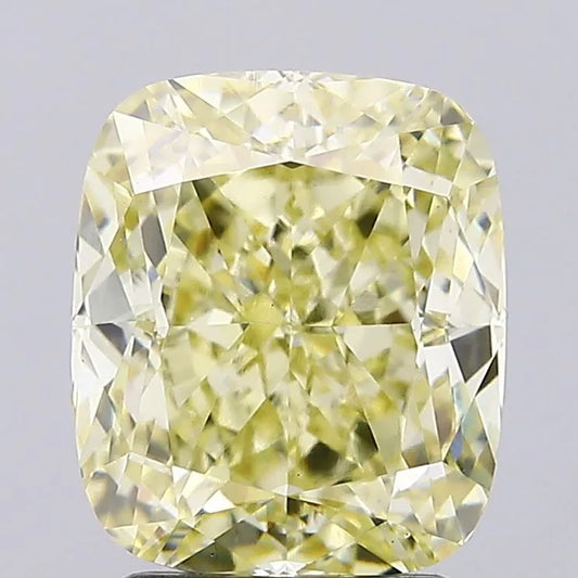 3.16ct Cushion modified Lab Grown Diamond (Colour Fancy Intense Yellow, Clarity VS1, IGI Certified)