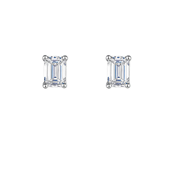 Emerald Lab Grown Diamond Earrings
