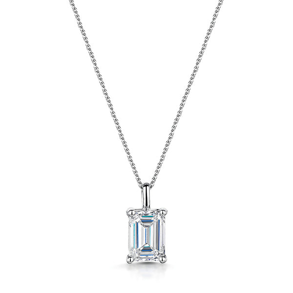Emerald Lab Grown Diamond Necklace
