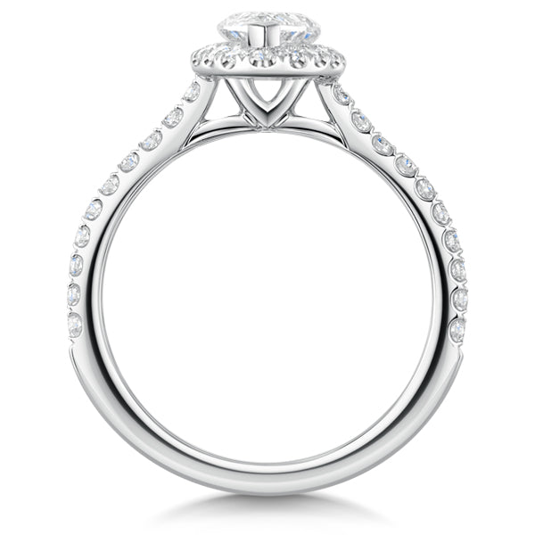Marquise Halo Lab Grown Diamond Ring