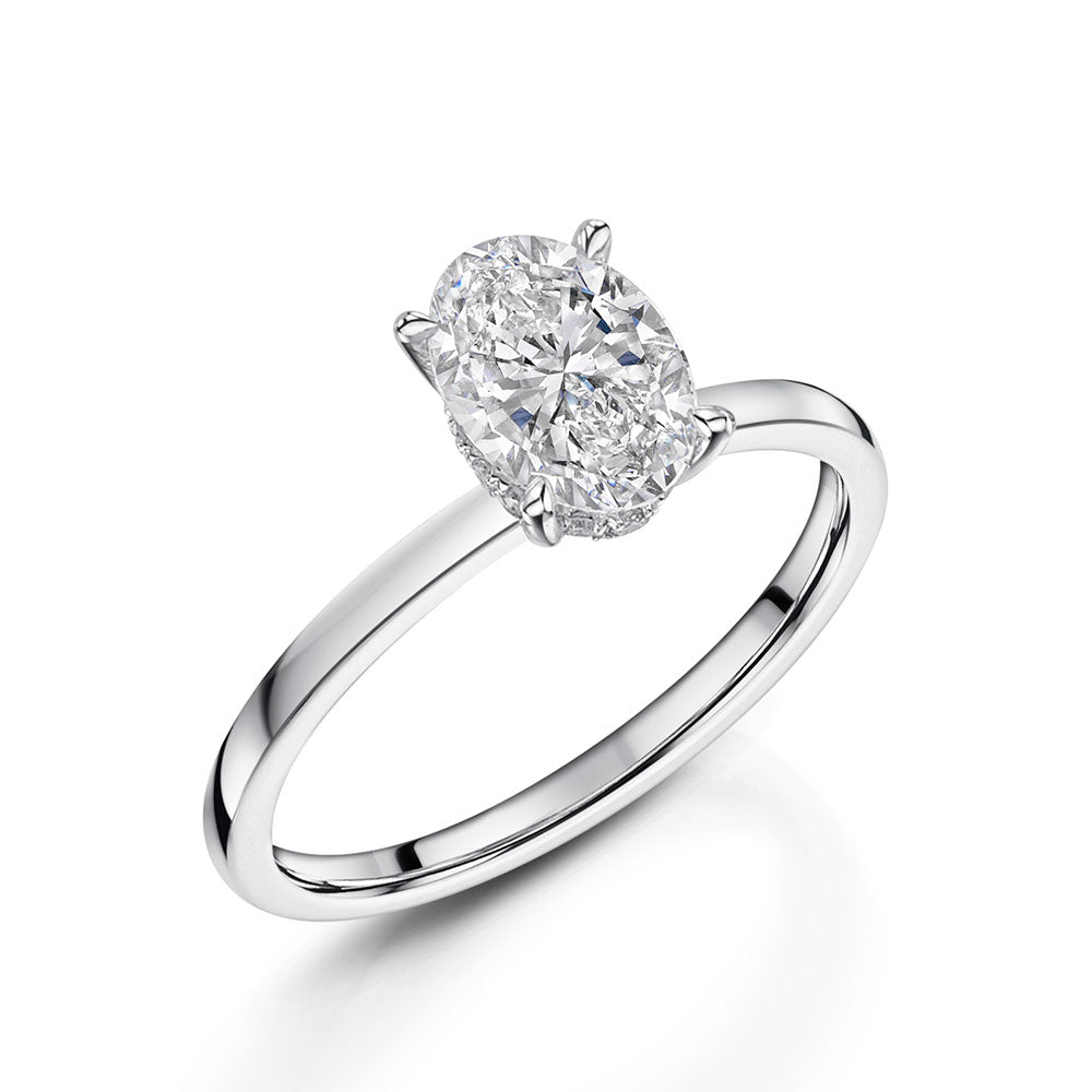 Oval Lab Grown Diamond Solitaire Ring